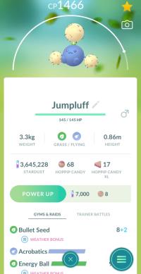 JUMPLUFF + 3 MOVES UNLOCKED + LEGACY ACROBATICS ||| Hoppip Evolution - Pokemon Go Services